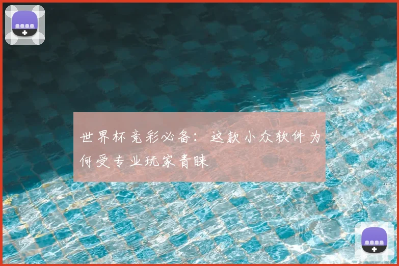 世界杯竞彩必备：这款小众软件为何受专业玩家青睐