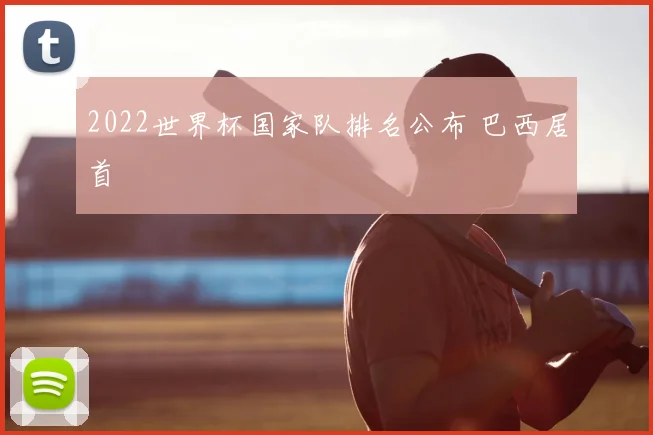 2022世界杯国家队排名公布 巴西居首